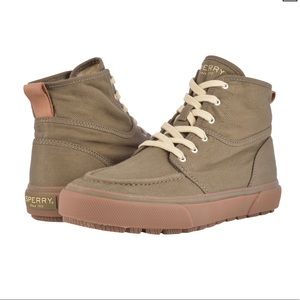 Sperry Bahama Lug canvas combat boot, olive size 8.5 men